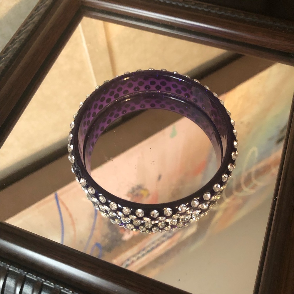 Vintage Rhinestone Purple Bracelet